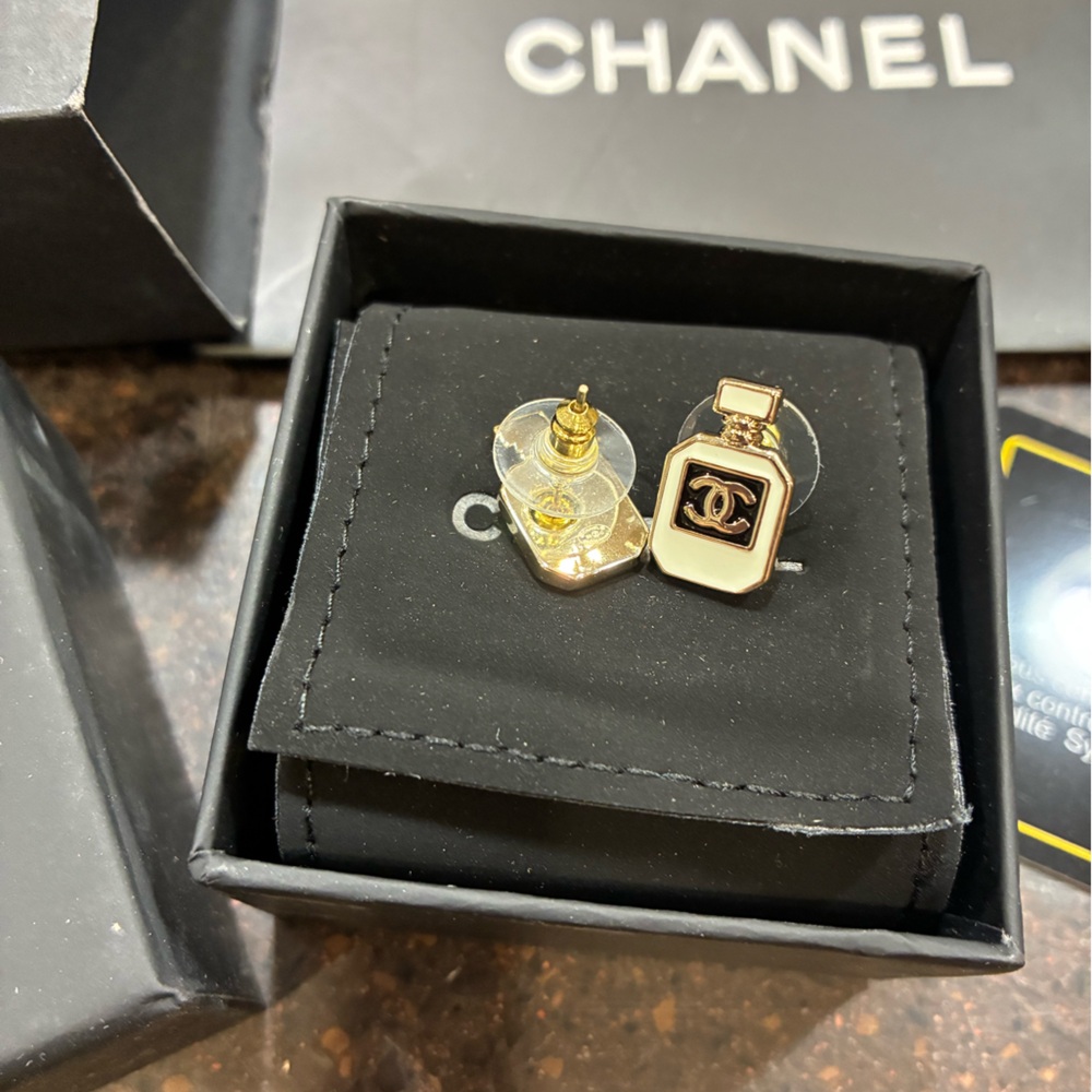 CC Perfume Bottle Earrings
